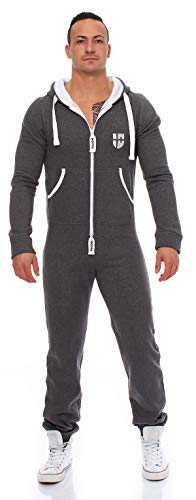 Gennadi Hoppe Herren Jumpsuit Onesie Jogger Einteiler Overall Slim Fit H7529 d-grau 4XL. von Gennadi Hoppe