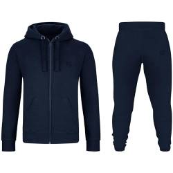 Gennadi Hoppe Herren Trainingsanzug Sweatjacke undTrainingshose Jogginganzug,H6357 blau S von Gennadi Hoppe