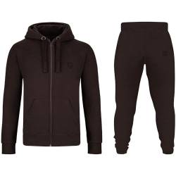 Gennadi Hoppe Herren Trainingsanzug Sweatjacke undTrainingshose Jogginganzug,H6363 braun S von Gennadi Hoppe