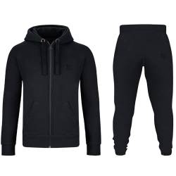 Gennadi Hoppe Herren Trainingsanzug Sweatjacke undTrainingshose Jogginganzug,H6370 schw. M von Gennadi Hoppe