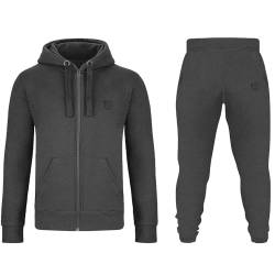 Gennadi Hoppe Herren Trainingsanzug Sweatjacke undTrainingshose Jogginganzug,H6379 d-grau XXL von Gennadi Hoppe