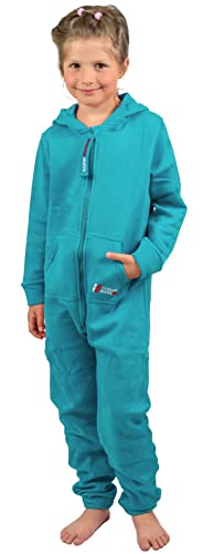 Gennadi Hoppe Kinder Jumpsuit - Jungen, Mädchen Onesie Jogger Einteiler Overall Jogging Anzug Trainingsanzug H8433 türk. 158-164 von Gennadi Hoppe