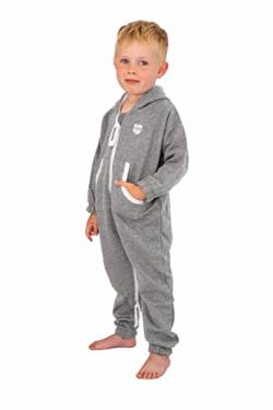 Gennadi Hoppe Kinder Jumpsuit Overall Jogger Trainingsanzug Mädchen Anzug Jungen Onesie H6272 h-grau 7-8 von Gennadi Hoppe