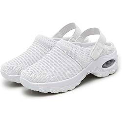 Slip-On-Sneakers mit mittlerem Absatz für Damen, Unterstützung für beiläufige Sandalen und Hausschuhe mit mittlerem Absatz von Genrics