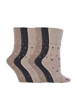 -6 Paar nicht elastische Damensocken „Gentle Grip“, Größe UK: 4–8, EUR: 37–42 Gr. Medium, GG48 von Gentle Grip