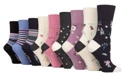 Gentle Grip 9er Pack Damen Bambussocken Ohne Gummi Atmungsaktiv Socken (37-42, Solrm404142) von Gentle Grip