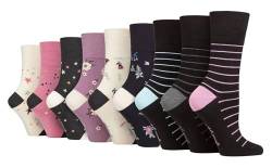 Gentle Grip 9er Pack Damen Bambussocken Ohne Gummi Atmungsaktiv Socken (37-42, Solrm414237) von Gentle Grip