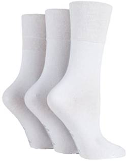 Gentle Grip Damen 3 Paar Plain Cotton Socken Weiß 4-8 Damen von Gentle Grip