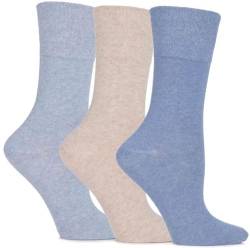 Gentle Grip Frauen 3 Paar Eva Plain Baumwollsocken 4-8 Ladies Denim von Gentle Grip