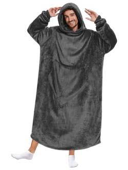 Gentlewarm übergroße Hoodie Decke, Super Weich Flanell Hoodie Sweatshirt mit Kapuze,tragbare Decke Hoodie,Damen Kapuzenpullover Für Teenager, Männer, Frauen von Gentlewarm
