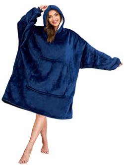 Gentlewarm übergroße Hoodie Sweatshirt mit Kapuze, Tragbare Decken Super Weich und bequem Flanell Oversized Hoodie Decke OneSize für Damen, Teenager mädchen von Gentlewarm