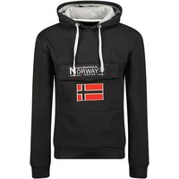 Geo Norway Hoodie Geographical Norway Herren Sweater GADRIEN WW6119H/GN Schwarz von Geo Norway