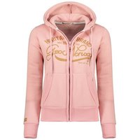 Geo Norway Sweatjacke Geo Norway Damen Sweat Jacke Hoodie Sweater Kapuzenpullover Übergangs Herbst Winter Kapuzenjacke von Geo Norway