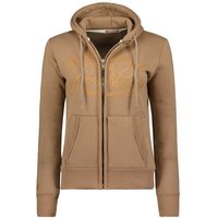 Geo Norway Sweatjacke Geo Norway Damen Sweat Jacke Hoodie Sweater Kapuzenpullover Übergangs Herbst Winter Kapuzenjacke von Geo Norway