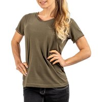 Geo Norway T-Shirt Elegantes Kurzarm Shirt bajosiane Lady (1-tlg) mit Spitze am Rücken von Geo Norway