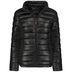 Geographical Norway Annecy Basic Lady - Winterjacke Damen Warme Steppung Mann Herbst Winter - Warme Manteljacke leicht Kapuze - Daunenjacke Windstopper Langarm Polsterung - Frauen (Schwarz L) von Geographical Norway