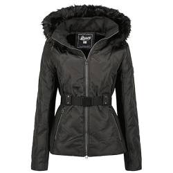 Geographical Norway Barnir Lady - Winterjacke Damen Warme Steppung Mann Herbst Winter - Warme Manteljacke leicht Kapuze - Daunenjacke Windstopper Langarm Polsterung - Frauen (Schwarz M) von Geographical Norway