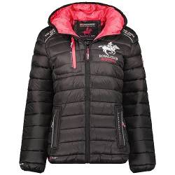 Geographical Norway Brick Lady - Winterjacke Damen Warme Steppung Mann Herbst Winter - Warme Manteljacke leicht Kapuze - Daunenjacke Windstopper Langarm Polsterung - Frauen (Schwarz XXL) von Geographical Norway