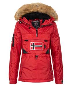 Geographical Norway Bulle Lady - Kopfpass Heiße Frau Herbst Bienenzüchter - Pelzmantel Kapuze - Parka Jacke Windschnitt Kurze Daunenjacke - Ski Fraus (Schwarz S-Größe 1) von Geographical Norway