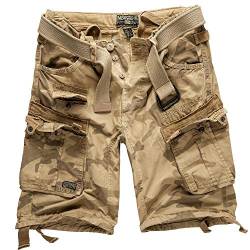 Geographical Norway Cargo Shorts Hunter mit UD Bandana Beigecamo - 4XL - von Geographical Norway