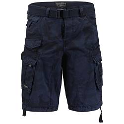 Geographical Norway Cargo Shorts Hunter mit UD Bandana Navycamo - 3XL - von Geographical Norway