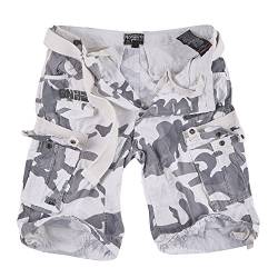 Geographical Norway Cargo Shorts Hunter mit UD Bandana White Camo - M - von Geographical Norway