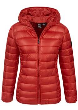 Geographical Norway Damen Frühlings Übergangs Jacke Steppjacke Kapuze Annecy Outdoor Kapuzenjacke, Farbe:Damen-Rot, Größe:XL 42 von Geographical Norway