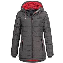 Geographical Norway Damen Parka Jacke Astana Winterjacke Steppjacke WU5058F/GNO Größe L Farbe anthrazit von Geographical Norway