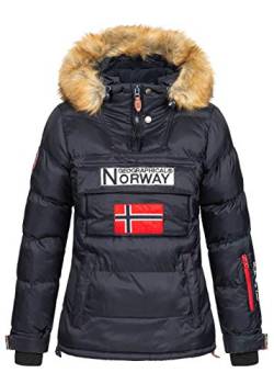 Geographical Norway Damen Parka Jacke Winterjacke Kapuze Webpelz WR617F/GN Größe XL Farbe navy von Geographical Norway