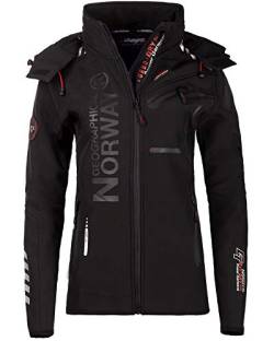 Geographical Norway Damen Softshell Freizeit Jacke Black/Black L von Geographical Norway