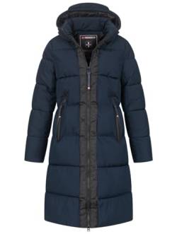 Geographical Norway Damen Winter Jacke Mantel Parka Steppjacke Steppmantel Wintermantel, Farbe:Navy, Größe:M 38 von Geographical Norway