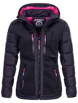 Geographical Norway Damen Winter Jacke Steppjacke Parka Geteppt Winterjacke, Farbe:Navy, Größe:S 36 von Geographical Norway