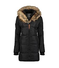 Geographical Norway Damen Winterjacke Steppjacke Winter Jacke Mantel Parka warm gefüttert (Schwarz, S) von Geographical Norway