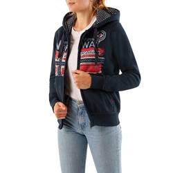 Geographical Norway FARLOTTE Lady - Damen Sweatshirt Langarmshirt Taschen - Damen Sweatshirt Langarm Pullover Winter - Hoodie Jacke Hoodies Kapuzenpullover Casual Classic (Marine XL) von Geographical Norway