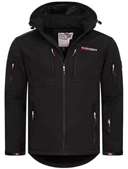 Geographical Norway Frühlings Jacke Softshell Jacke Windbreaker Übergangs Regen Jacke Sport Jacke, Farbe:Schwarz, Größe:L von Geographical Norway