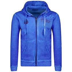 Geographical Norway Gadventure Men - Sweatjacke Kapuze Tasche Känguru Mann - Logo Pullover Hood Hoody Warm Langarm - Ideal Geschenk Männer Frühling Sommer Herbst Winter (Blau 3XL) von Geographical Norway