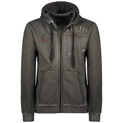 Geographical Norway Gadventure Men - Sweatjacke Kapuze Tasche Känguru Mann - Logo Pullover Hood Hoody Warm Langarm Männer Frühling Sommer Herbst Winter (Schwarz M) von Geographical Norway