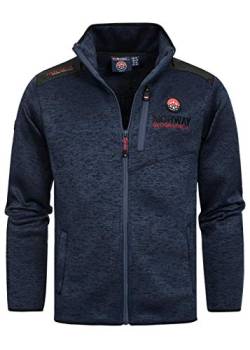 Geographical Norway Herren Fleece Jacke Contrast Shoulder Sweater Ches Logo Embro 2 zipped Pockets, navy, Gr:S von Geographical Norway