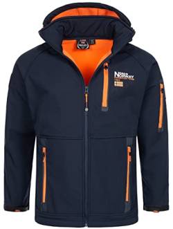 Geographical Norway Herren Frühlings Jacke Softshell Jacke Outdoor Regen Übergangs Jacke, Farbe:Navy, Größe:L von Geographical Norway