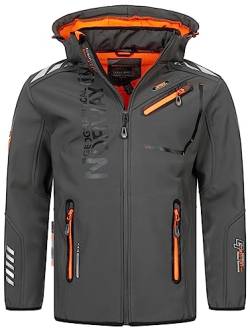 Geographical Norway Herren Frühlings Jacke Softshell Jacke Outdoor Regen Übergangs Jacke Sportjacke FVS Produktion H-H, Farbe:Dunkelgrau, Größe:L von Geographical Norway