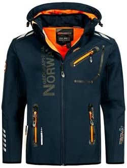 Geographical Norway Herren Frühlings Jacke Softshell Jacke Outdoor Regen Übergangs Jacke Sportjacke FVS Produktion H-H, Farbe:Navy, Größe:L von Geographical Norway