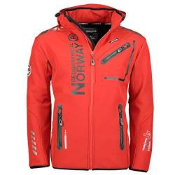 Geographical Norway Herren Frühlings Jacke Softshell Jacke Outdoor Regen Übergangs Jacke Sportjacke FVS Produktion H-H, Farbe:Rot, Größe:L von Geographical Norway