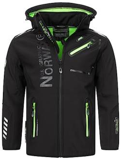 Geographical Norway Herren Frühlings Jacke Softshell Jacke Outdoor Regen Übergangs Jacke Sportjacke FVS Produktion H-H, Farbe:Schwarz, Größe:L von Geographical Norway