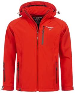 Geographical Norway Herren Frühlings Jacke Softshell Jacke Regen Outdoor Übergangs Jacke FVS Production H-H, Farbe:Rot, Größe:L von Geographical Norway