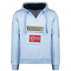 Geographical Norway Herren Hoodie Gymclass Half-Zip SR494 XL sky blue von Geographical Norway