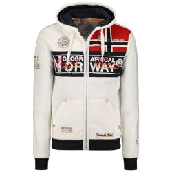 Geographical Norway Herren Hoodie Jacke Flyer, Weiß, XXL von Geographical Norway