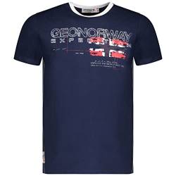 Geographical Norway Herren-T-Shirt, Modell Jisland (Marineblau, XXL) von Geographical Norway