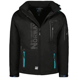 Geographical Norway Herren Tambour Herren Softshell Jacke (M, Schwarz/Blau) von Geographical Norway