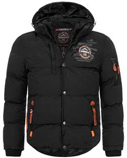 Geographical Norway Herren Winter Jacke Steppjacke Outdoor Jacke Parka vervieine, Farbe:Schwarz, Größe:XXL von Geographical Norway