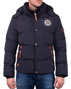 Geographical Norway Herren Winterjacke mit Kapuze Schwarz L von Geographical Norway